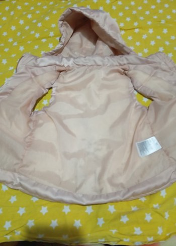 Kız Çocuk Kapüşonlu Beyaz Yelek - Görsel 2