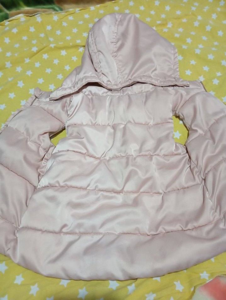 Kız Çocuk Kapüşonlu Beyaz Yelek - Görsel 3