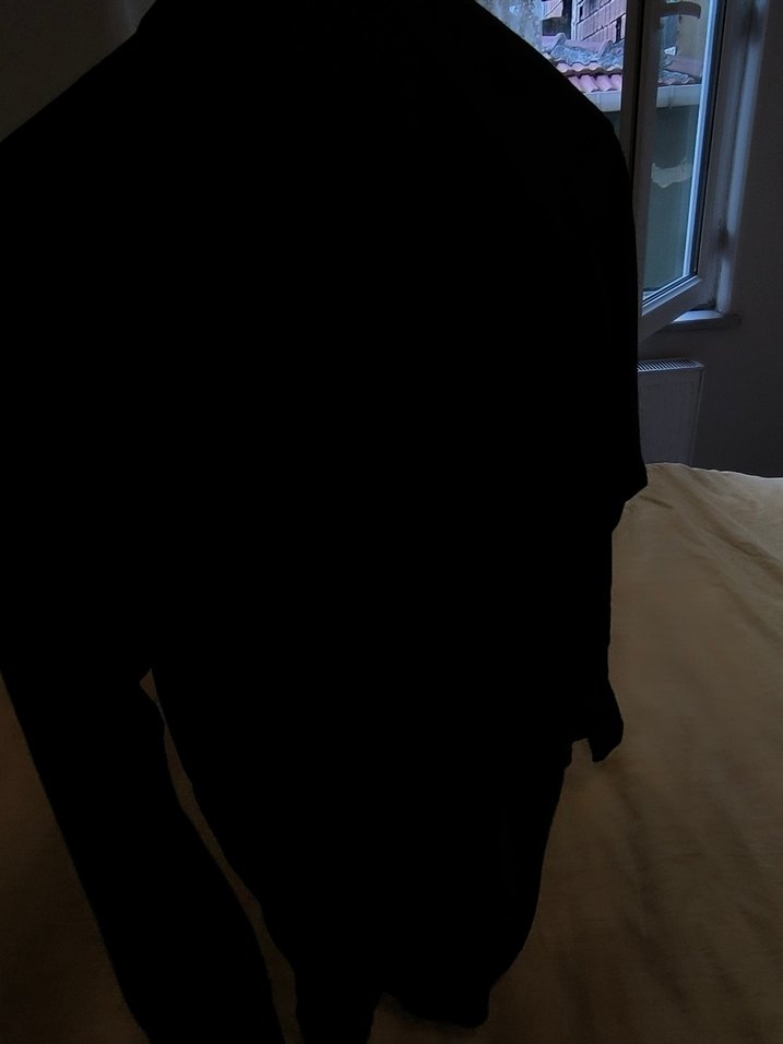 Siyah Düğmeli Uzun Kollu Erkek Gömlek - Görsel 4