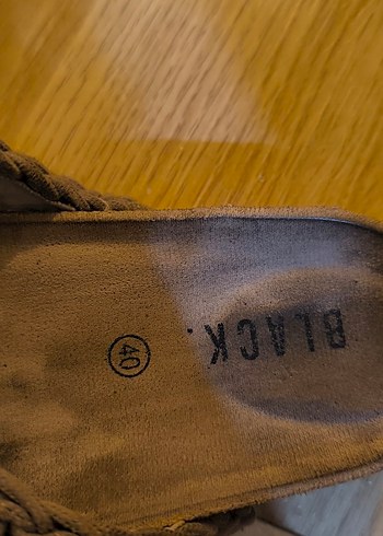 40 Beden Gri Örgü Kadın Terlik, Kalın Topuklu