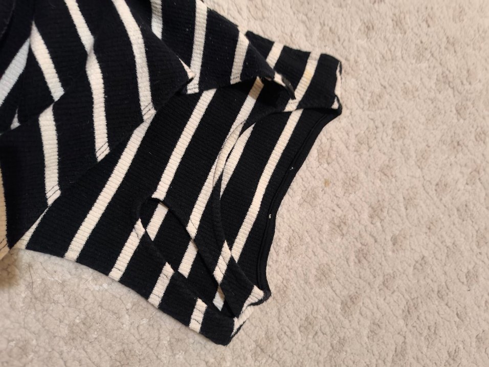 Zebra Desenli Siyah Triko Kadın Monokini - Görsel 4