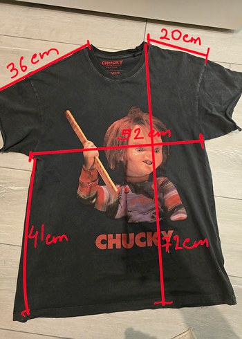 m Beden siyah Renk chucky tişort