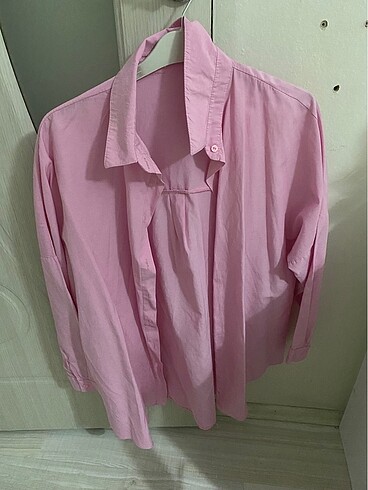 Diğer pembe oversize gömlek