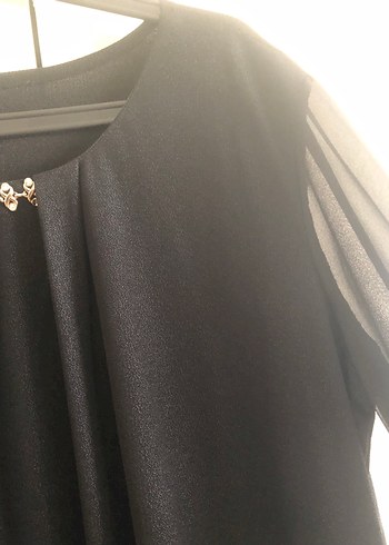 SABRA
Siyah Kadın Midi Bluz, Kısa Kollu, Salaş - Görsel 3