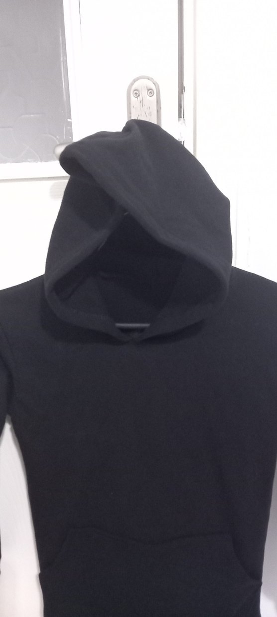 Siyah Kapüşonlu  Sweatshirt - Görsel 2