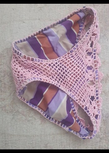 Pembe Dantel Detaylı Bohem Bikini - Görsel 2