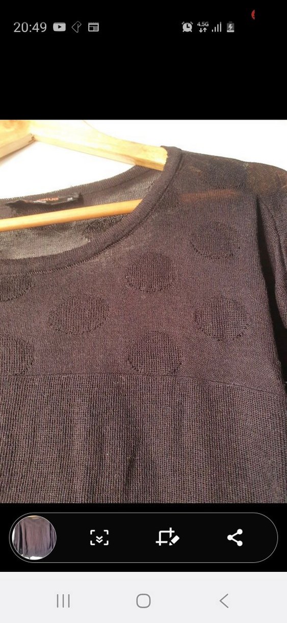 siyah  Örgü Triko Kadın Kazak - Görsel 2