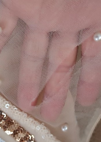 İşlemeli Straplez Uzun Abiye Elbise - Görsel 5