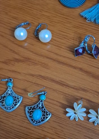 Renkli Boncuklu Bohem küpe yüzük  bileklik kolye ucu - Görsel 10