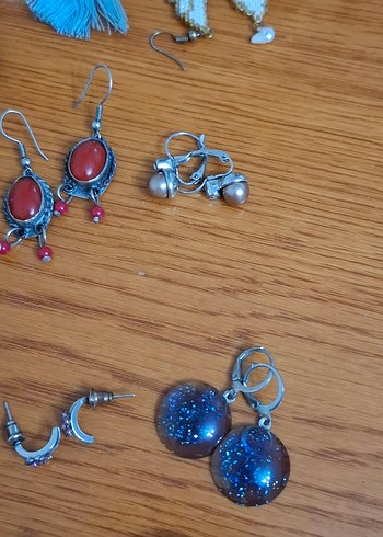 Renkli Boncuklu Bohem küpe yüzük  bileklik kolye ucu - Görsel 9