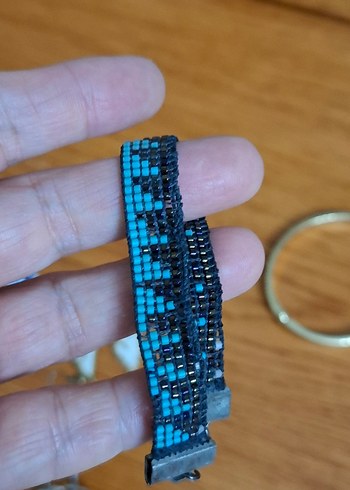 Renkli Boncuklu Bohem küpe yüzük  bileklik kolye ucu - Görsel 7