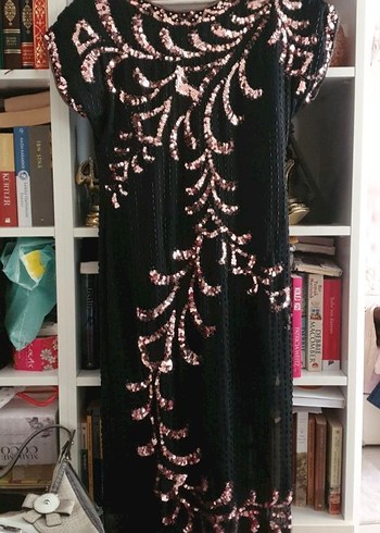 Pembe el işciliği İşlemeli Elbise tamamen pul ve bonvuk işleme - Görsel 2