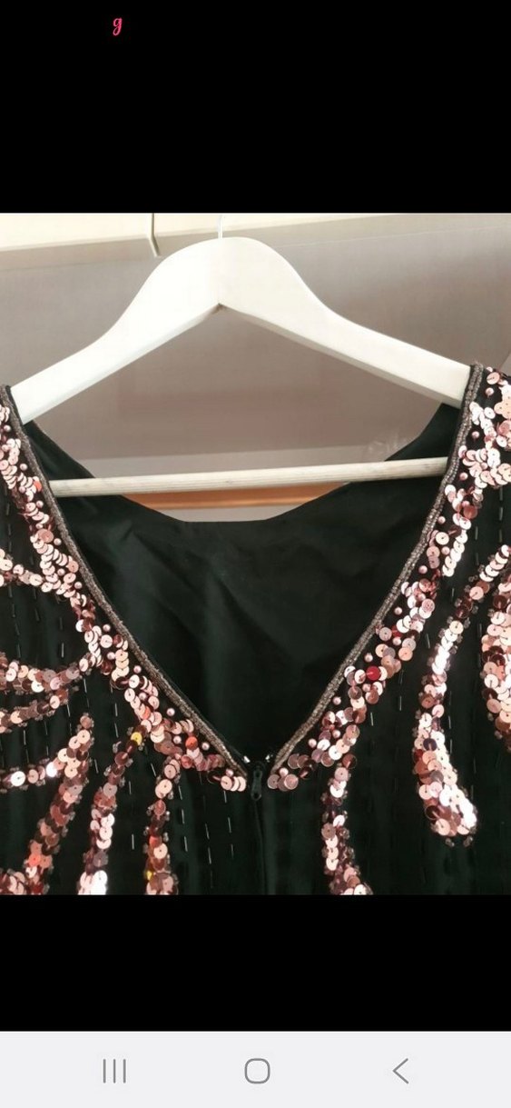 Pembe el işciliği İşlemeli Elbise tamamen pul ve bonvuk işleme - Görsel 5