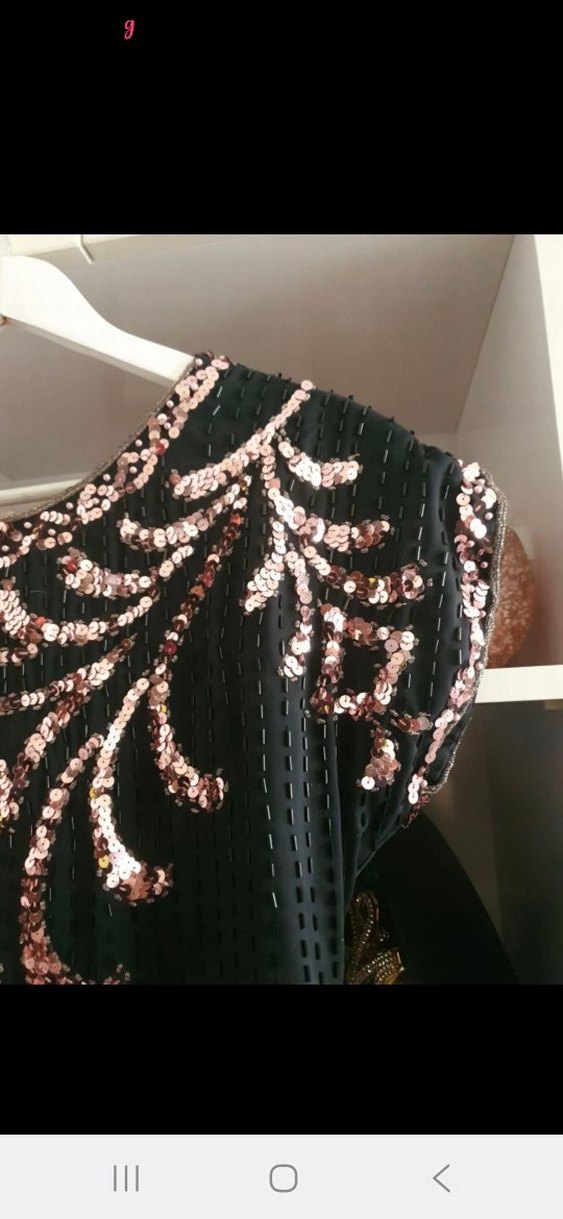 Pembe el işciliği İşlemeli Elbise tamamen pul ve bonvuk işleme - Görsel 3