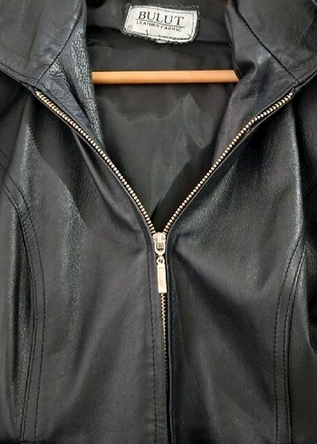 kapişonlu özel dikim deri mont - Görsel 2