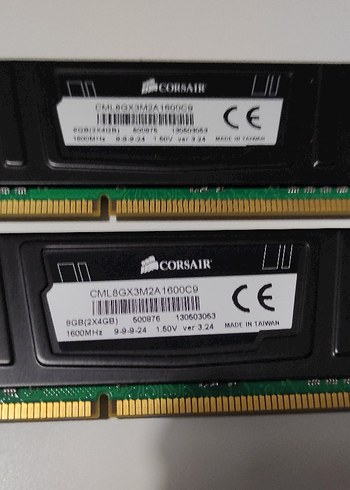Corsair 4x4 16 Kingston 8GB DDR3 1600MHz RAM Modülü - Görsel 3