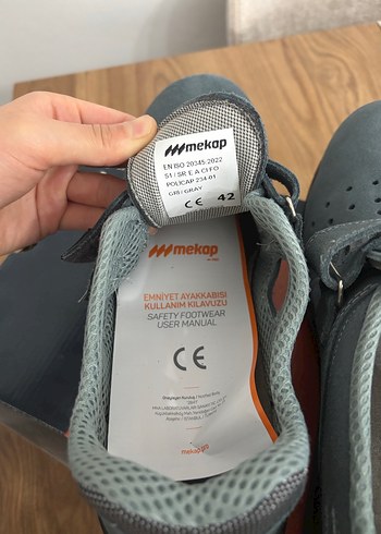 Gri Süet Erkek Sandalet Velcro Kayışlı - Görsel 4