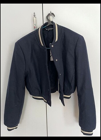 xs Beden lacivert Renk Zara yün bomber ceket