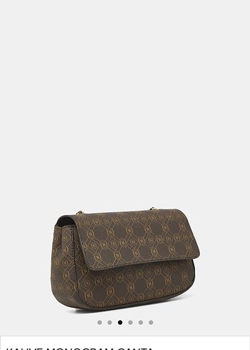 Zincir Detaylı Kahverengi Yılan Desenli Deri Çanta - Görsel 2