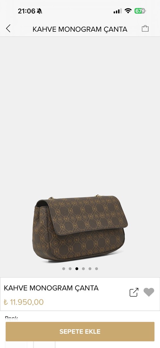 Zincir Detaylı Kahverengi Yılan Desenli Deri Çanta - Görsel 2