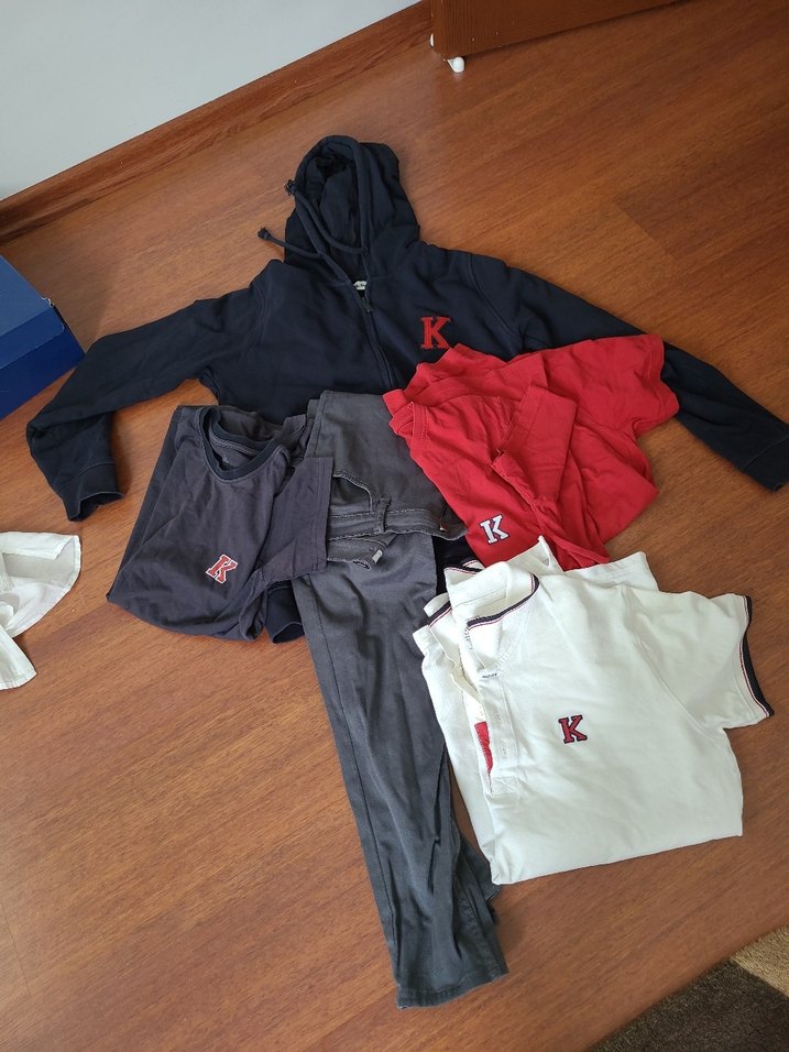 K Baskılı Koyu Renkli Erkek Eşofman Takımı - Görsel 2