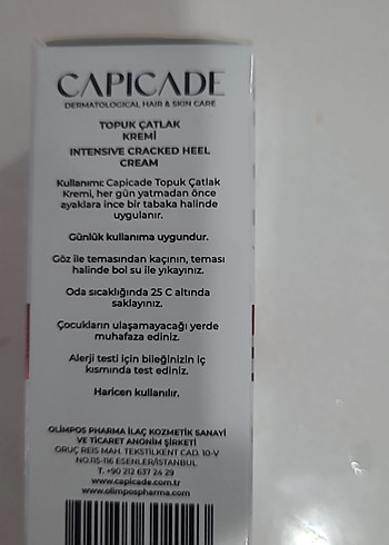 Capicade Topuk Çatlak Kremi 50 ml - Görsel 3