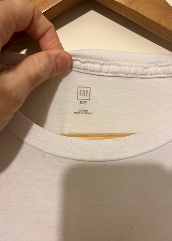 xs Beden Beyaz GAP Baskılı Tişört