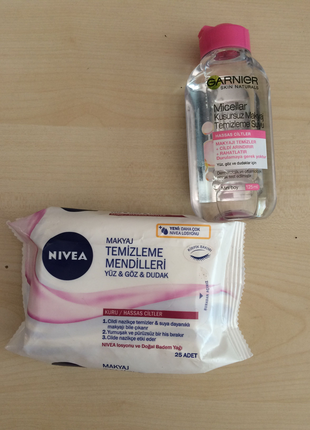 Makyaj temizleme suyu ve mendili