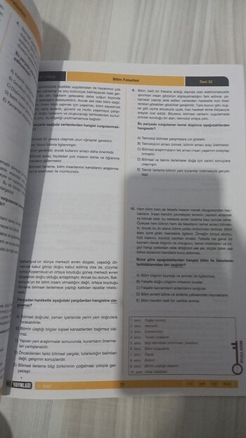  Beden HIZ YAYINLARI 10 SINIF FELSEFE TEST KİTABI SIFIR