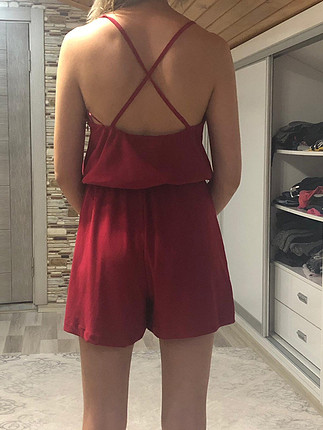 Mango Kırmızı şort tulum
