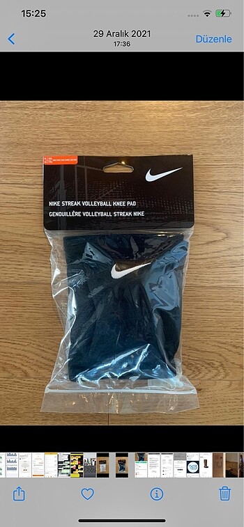 Nike Siyah Dizlik