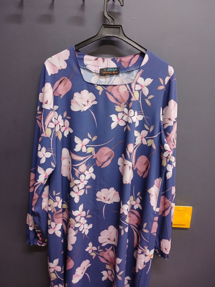 Uzun Kollu Çiçek Desenli tunik - Görsel 2