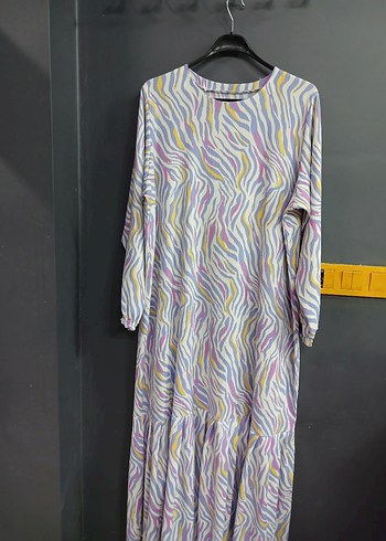 Kadın Çok Renkli Uzun  Elbise - Görsel 2