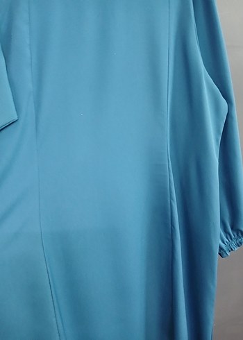 Mavi Kadın Uzun Salaş Elbise - Görsel 4