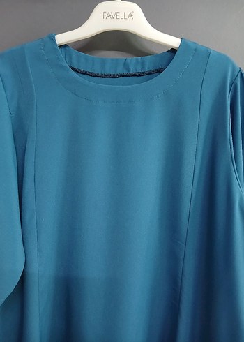 Mavi Kadın Uzun Salaş Elbise - Görsel 2