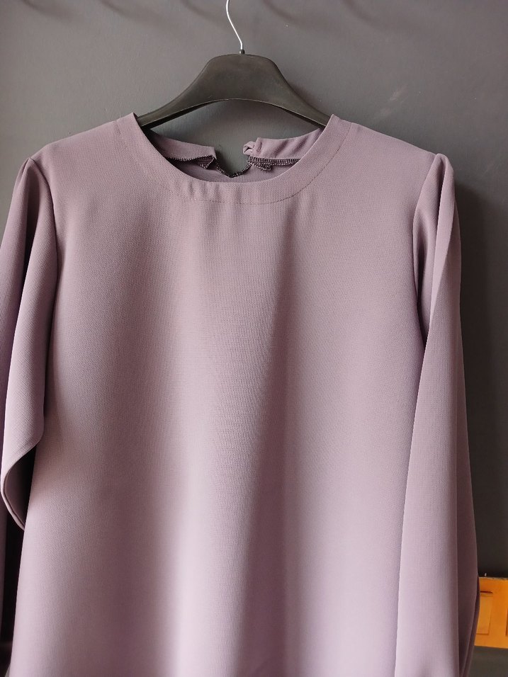 gri Kadın Uzun Kollu Salaş Tunik - Görsel 4