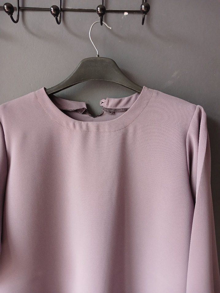 gri Kadın Uzun Kollu Salaş Tunik - Görsel 2