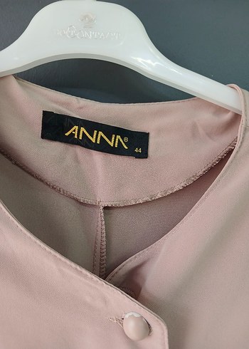 Bej Düğmeli Uzun Kollu Kadın Tunik - Görsel 3