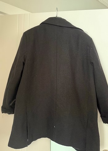 s Beden gri Renk Düğmeli siyah Kadın tüvit Blazer Ceket