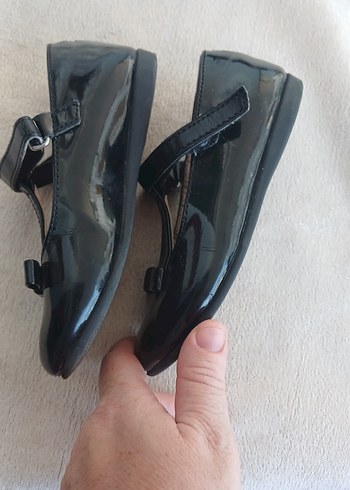 24 Beden Kız Çocuk Siyah Rugan Babet Ayakkabı
