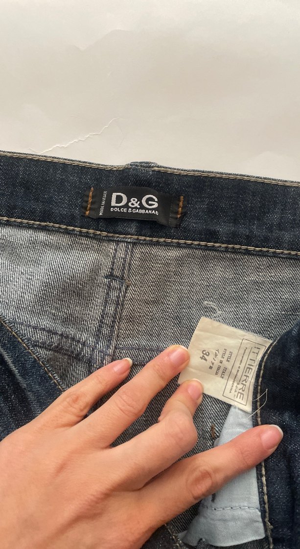 Dolce & Gabbana Kadın Lacivert Denim Günlük Jean - Görsel 5