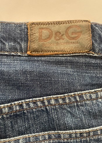 Dolce & Gabbana Kadın Lacivert Denim Jean Pantolon - Görsel 5