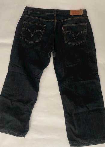 501 Lewis Erkek Koyu Lacivert Bol Kesim Kot Pantolon - Görsel 3