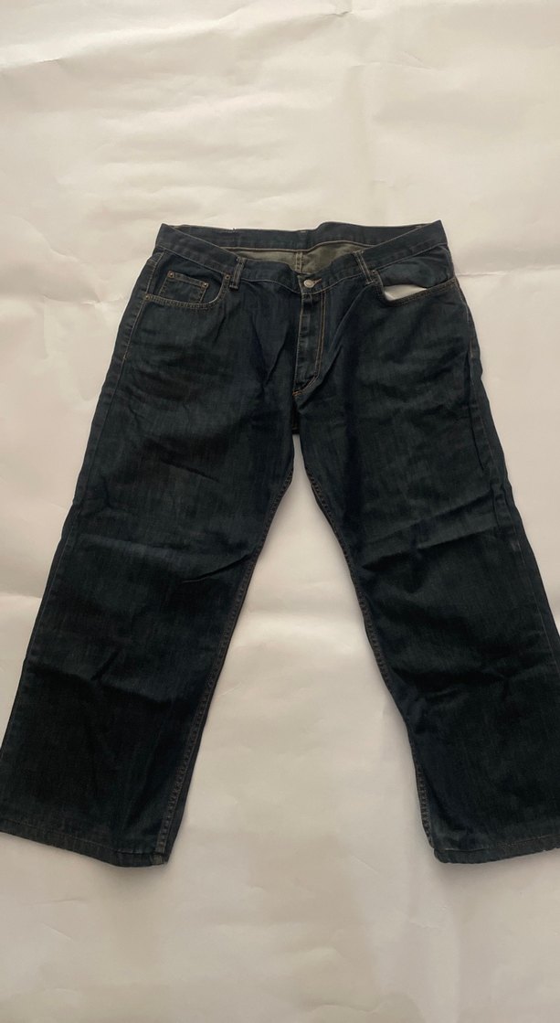 501 Lewis Erkek Koyu Lacivert Bol Kesim Kot Pantolon - Görsel 2