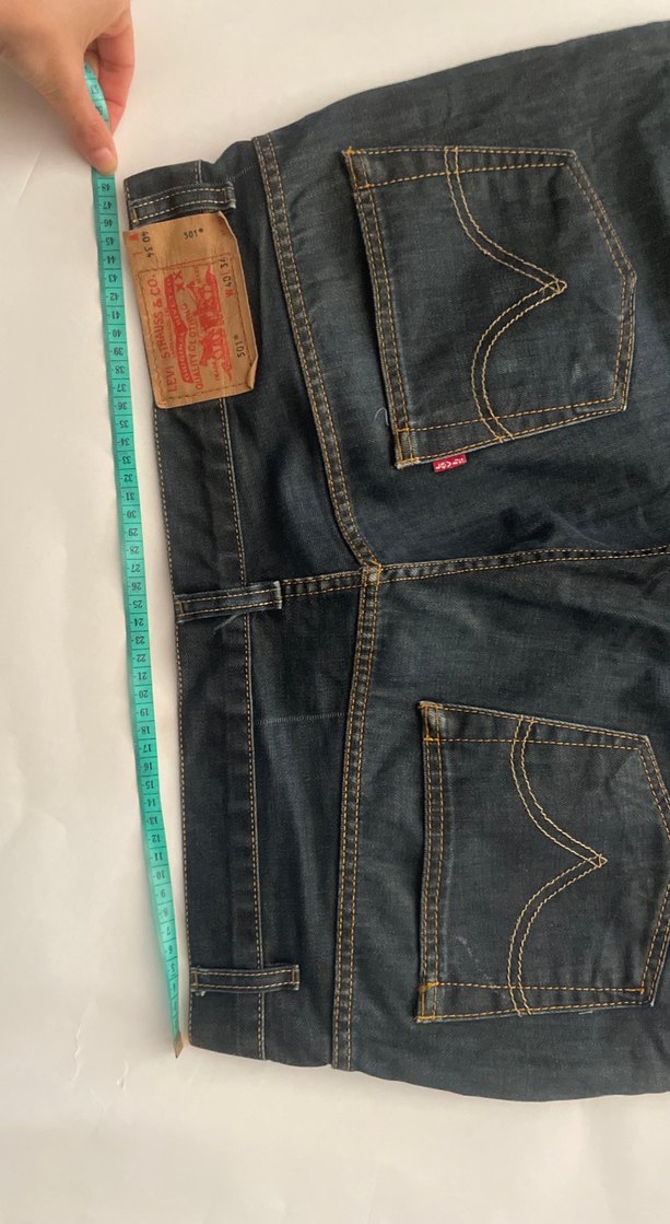 501 Lewis Erkek Koyu Lacivert Bol Kesim Kot Pantolon - Görsel 4