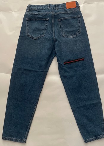 Kadın Koyu Lacivert Bol Kesim Kadın Kot Pantolon - Görsel 2