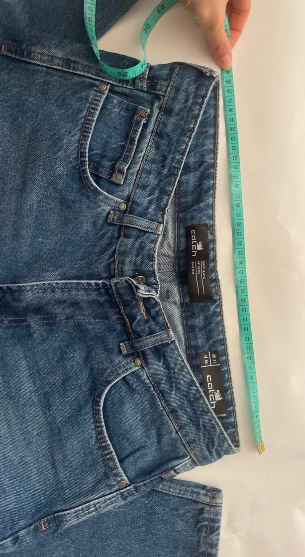 Kadın Koyu Lacivert Bol Kesim Kadın Kot Pantolon - Görsel 4