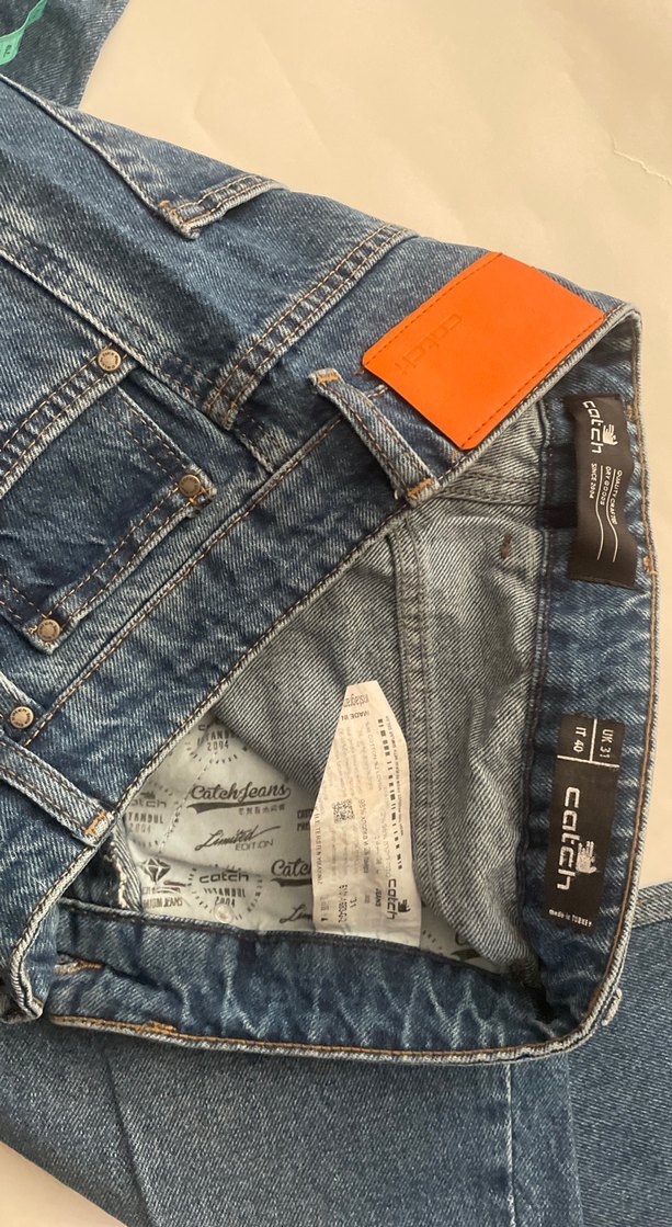 Kadın Koyu Lacivert Bol Kesim Kadın Kot Pantolon - Görsel 5