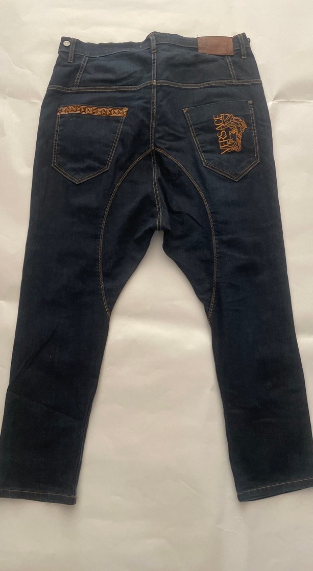 Versace Jeans Couture Lacivert Düğmeli Rahat Kesim Erkek Jean - Görsel 3