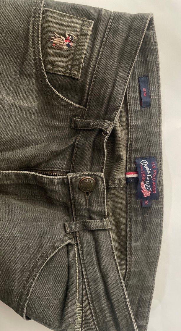 US Polo Askeri Yeşil Erkek Regular Fit Denim Pantolon - Görsel 5